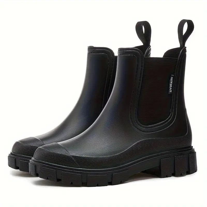 Bekväma chelsea boots dam med robust sula