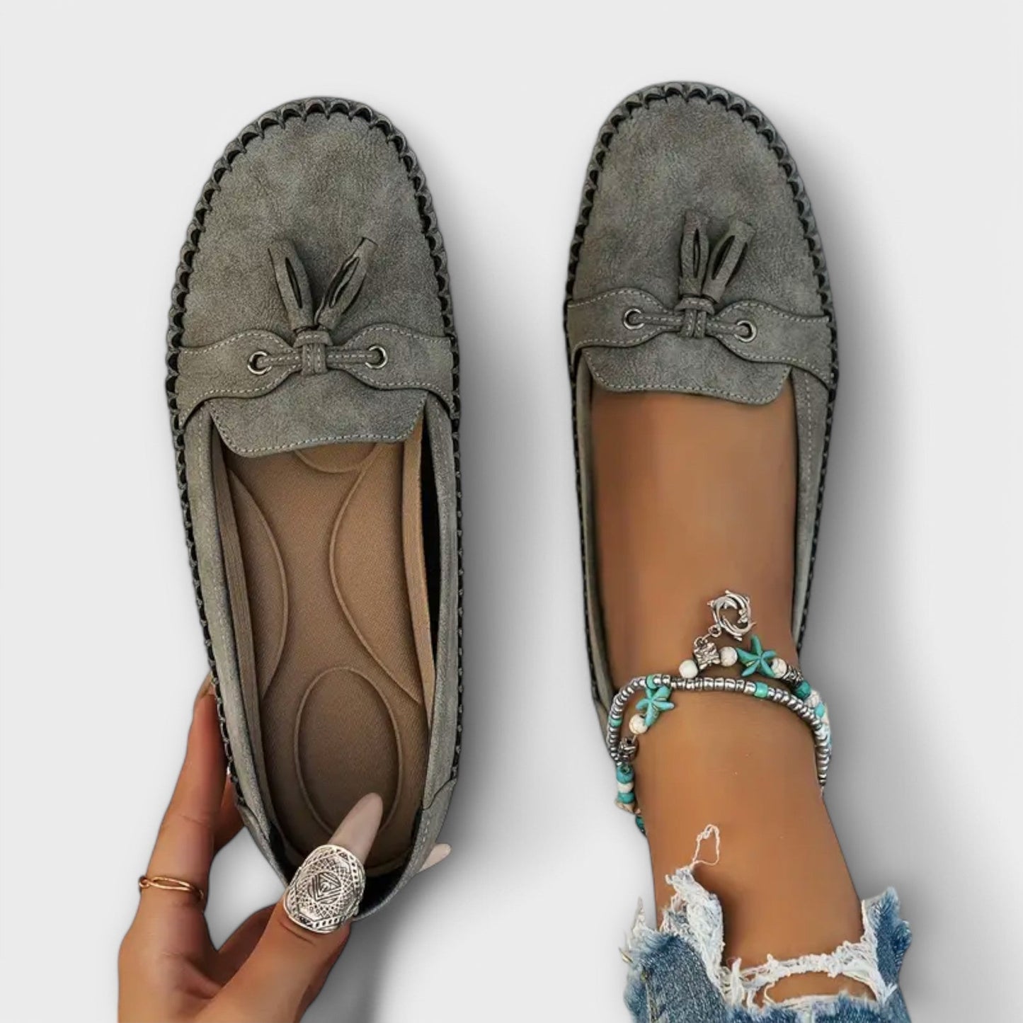 Damloafers med slip-on design