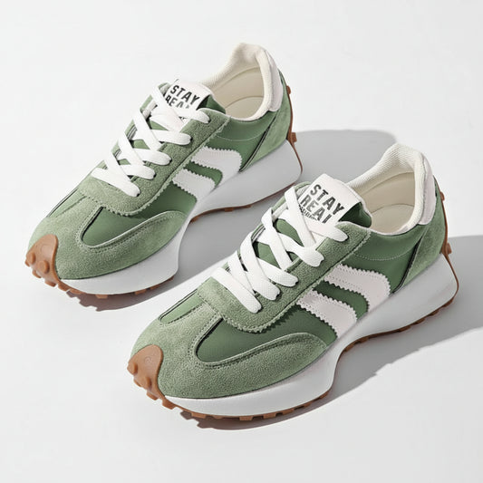 Retro damplatformsneakers med chunky-sula