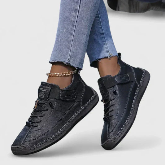 Bekväma komfortsneakers dam, svart