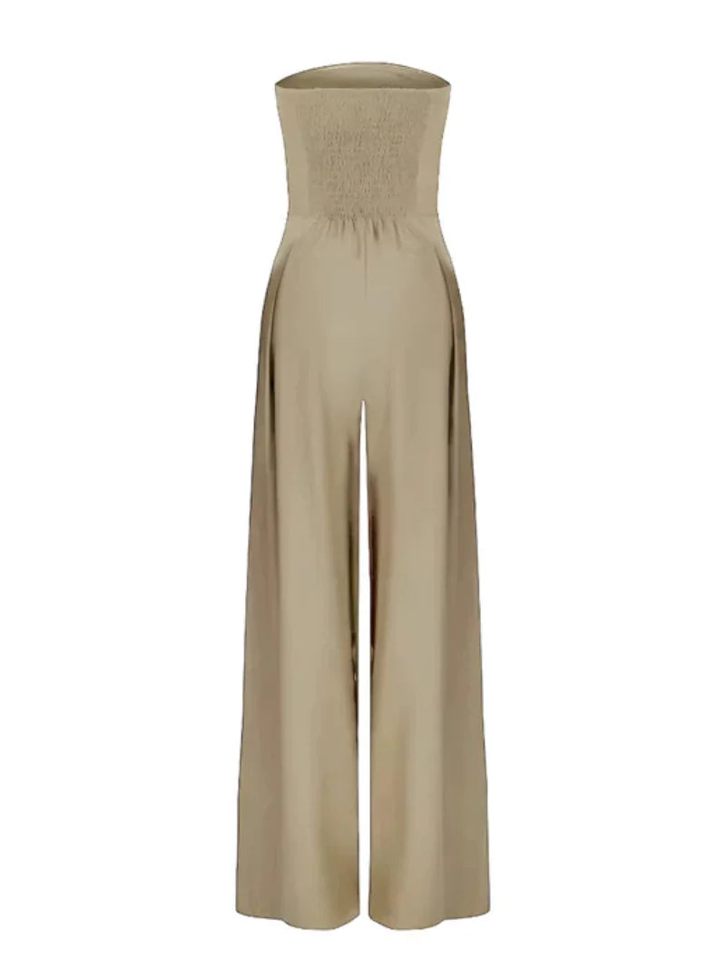Elegant ärmlös jumpsuit dam med vid passform