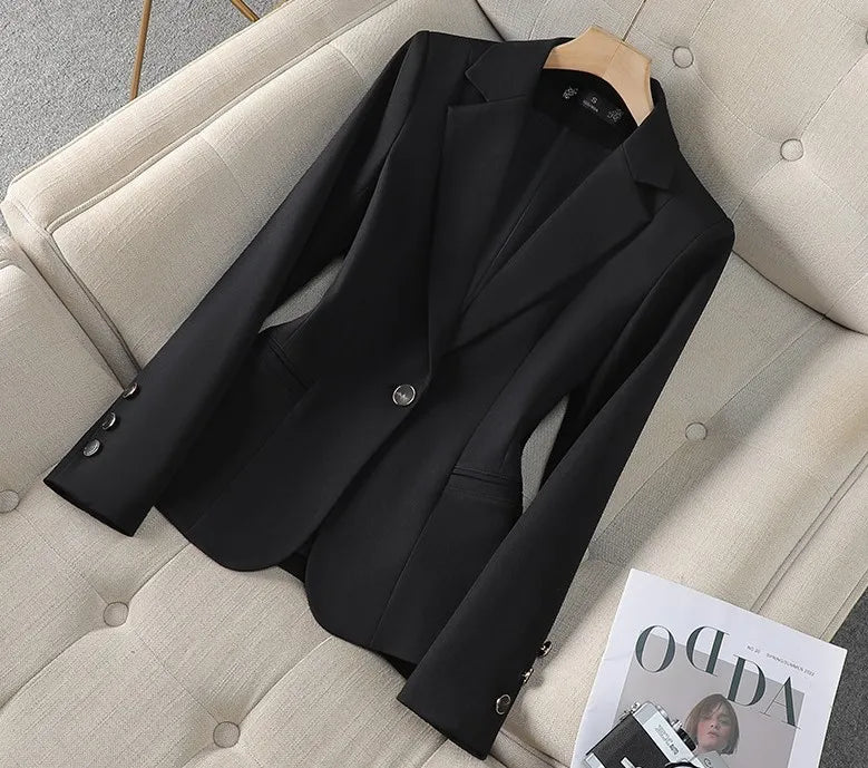 Skräddarsydd blazer dam med enkelknäppning