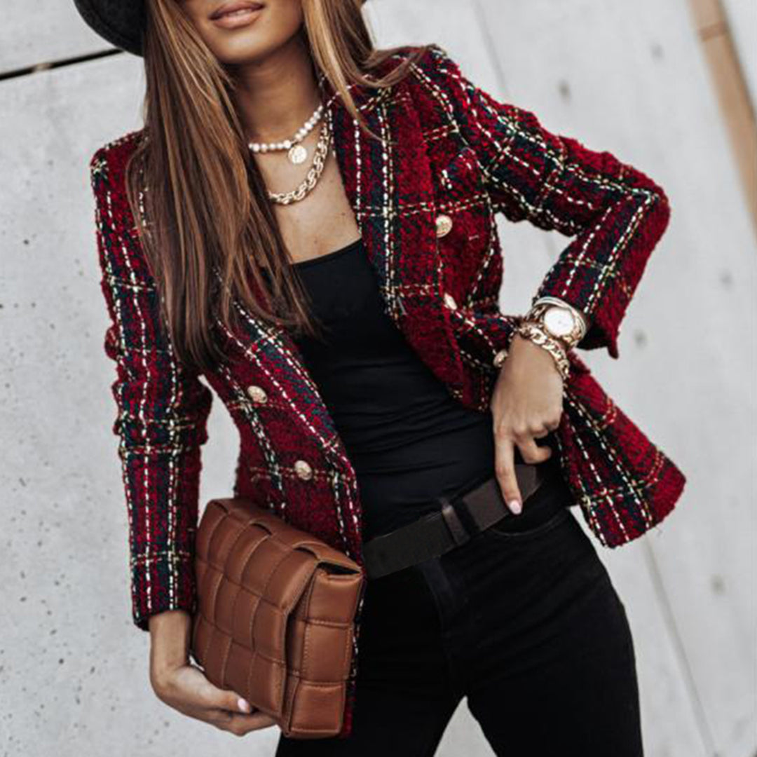 Klassisk blazer dam i polyester