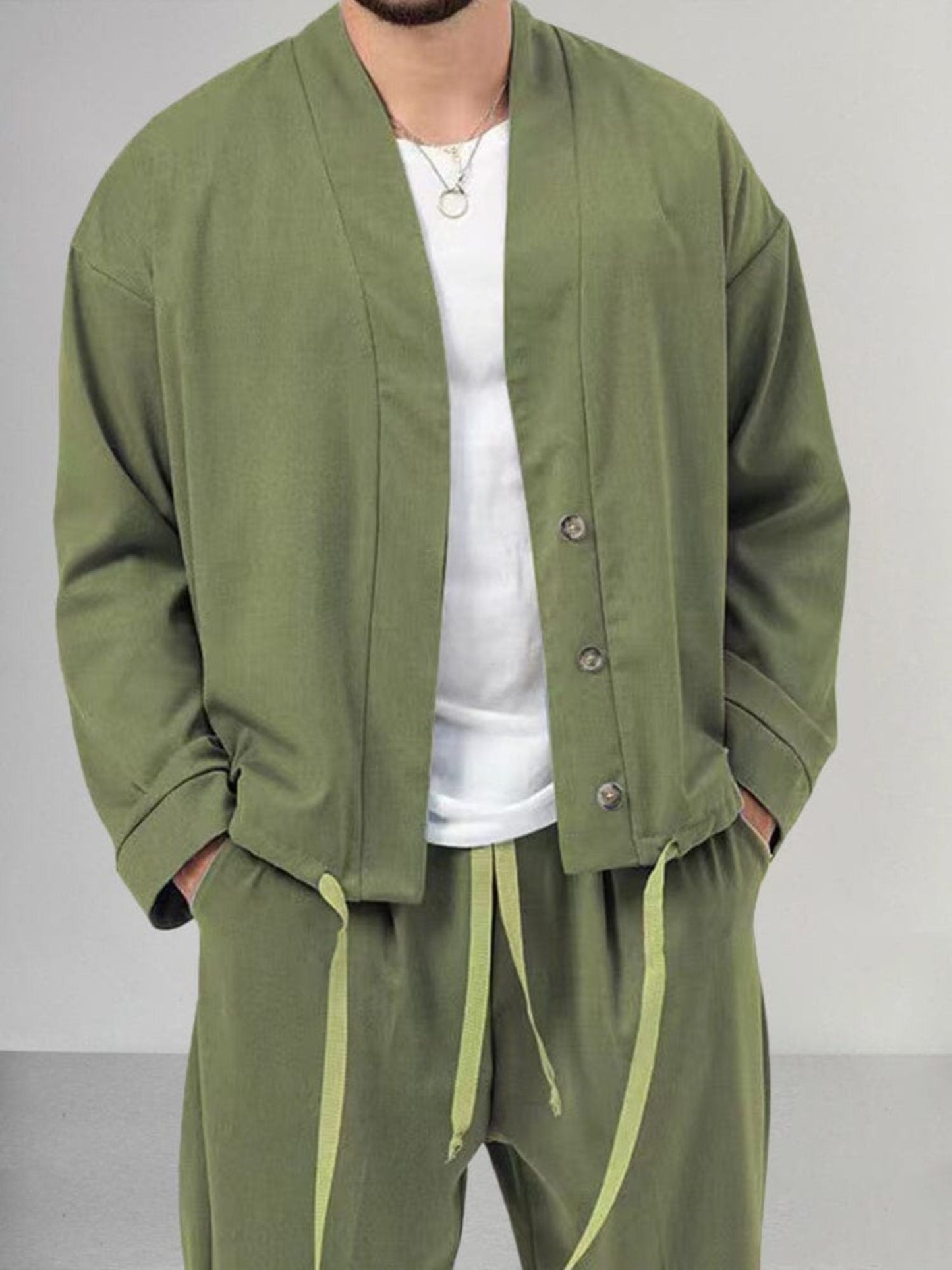 Kostymset herr i polyester – ledigt och elegant tvådelat set