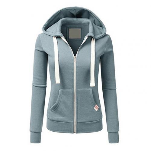 Luvtröja dam med dragkedja och slim fit