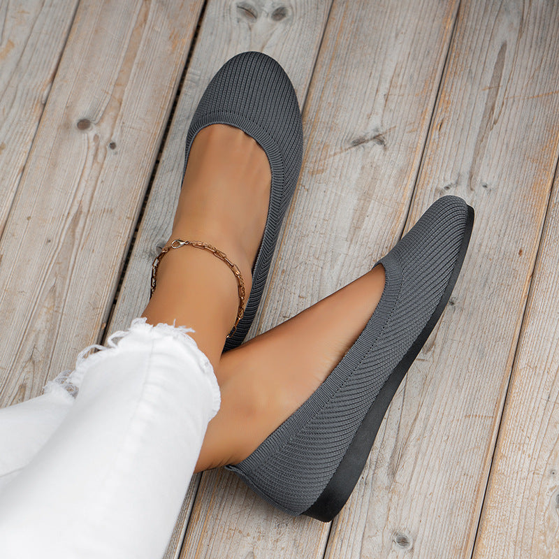 Slip-on skor dam i läderimitation