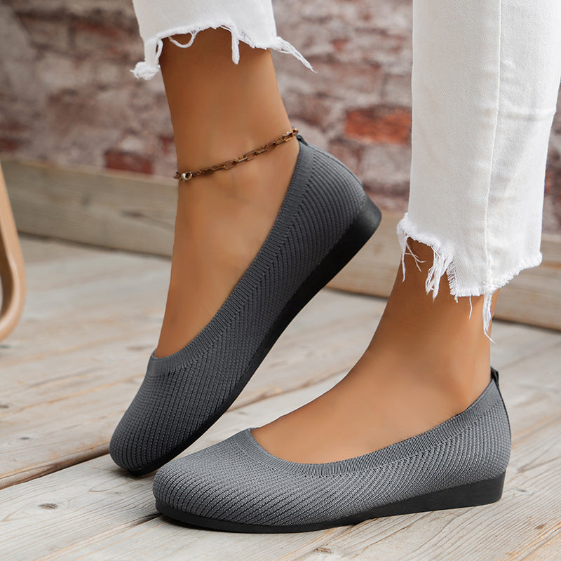 Slip-on skor dam i läderimitation