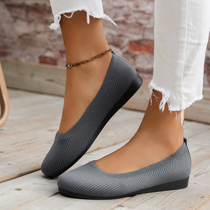 Slip-on skor dam i läderimitation