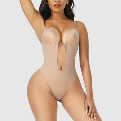 Backless bodyshaper dam med ryggöppning