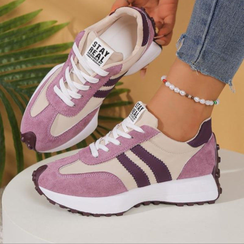 Retro damplatformsneakers med chunky-sula