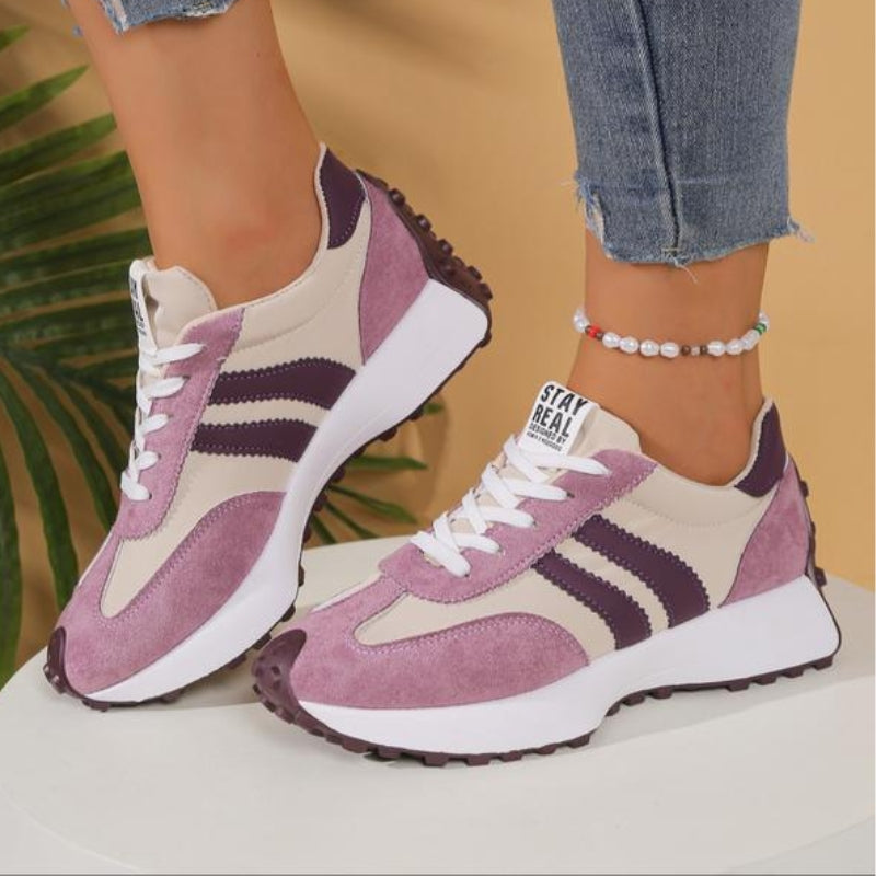 Retro damplatformsneakers med chunky-sula