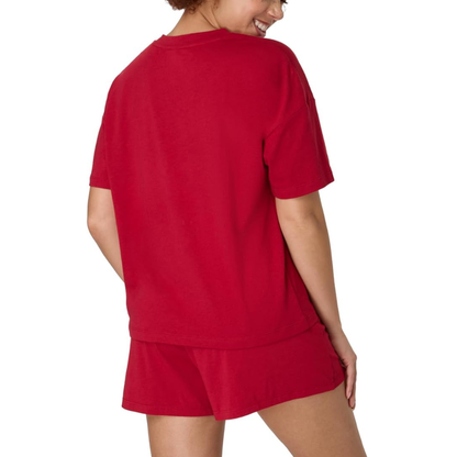 Mjuk och ledig pyjamas för dam (röd)