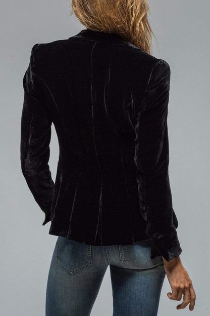 Slim fit blazer dam med enkelknäppning och klassiskt slag