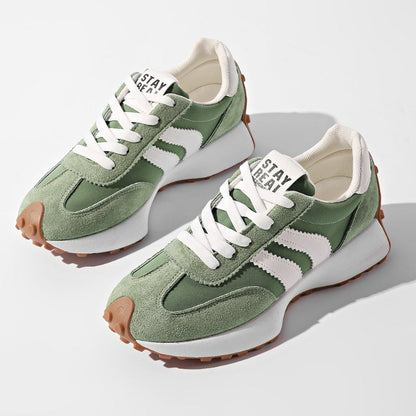Retro damplatformsneakers med chunky-sula