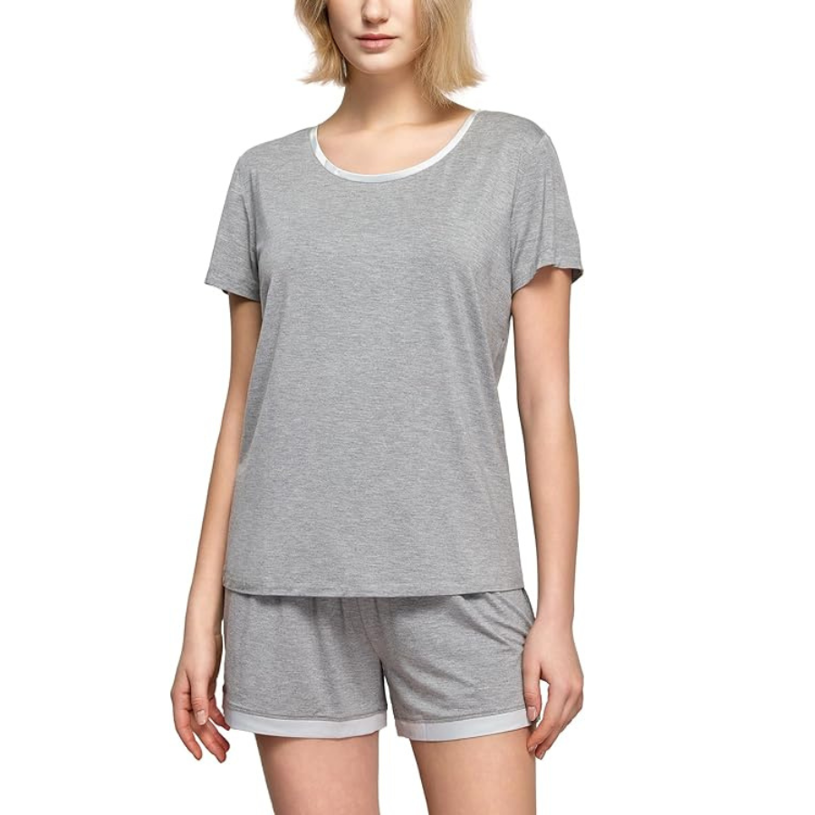 Pyjamas med korta ärmar i andningsbart material