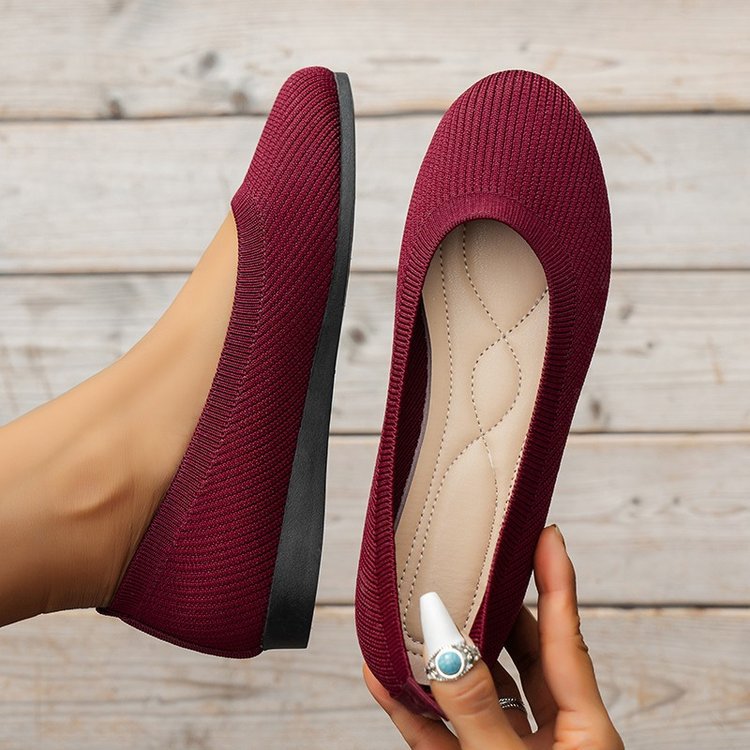 Slip-on skor dam i läderimitation