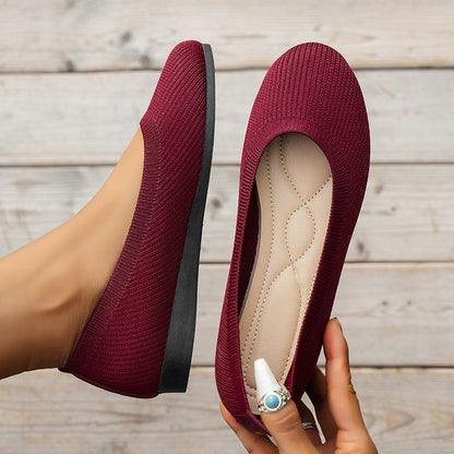 Slip-on skor dam i läderimitation
