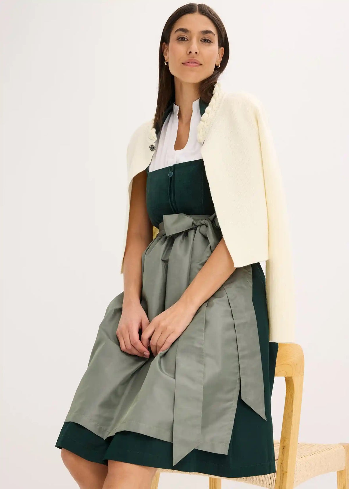 Dirndl dam med sammetsliv, flera färger
