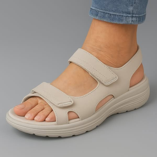 Bekväma ortopediska sandaler dam med hålfotsstöd