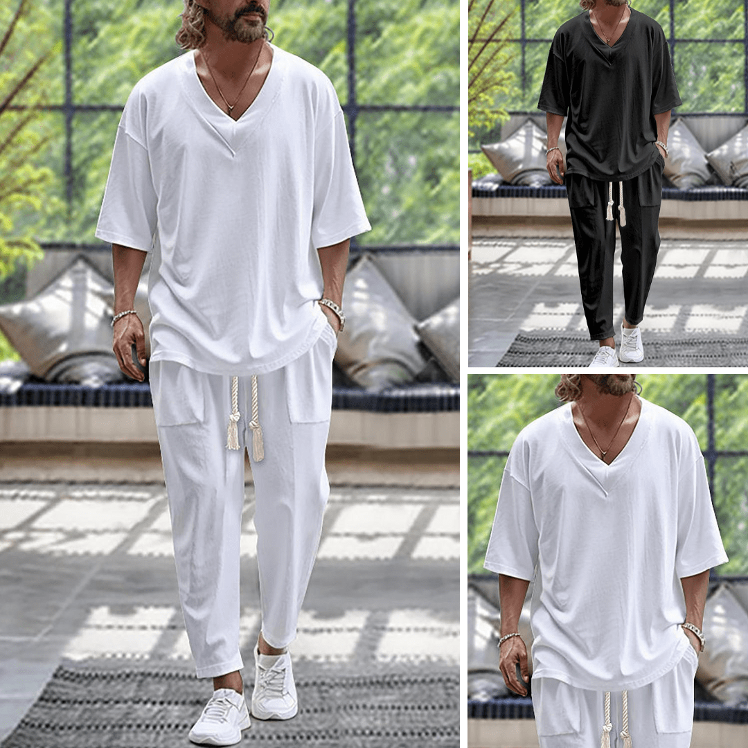 Varmt oversized set herr i bomull