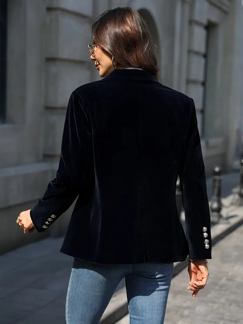 Skräddarsydd blazer dam i polyester med långa ärmar