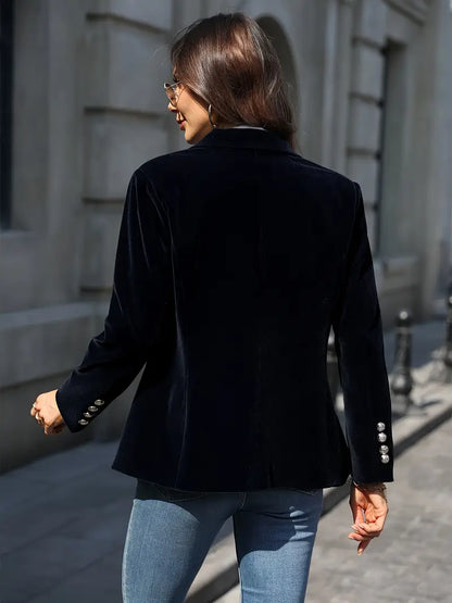 Skräddarsydd blazer dam i polyester med långa ärmar