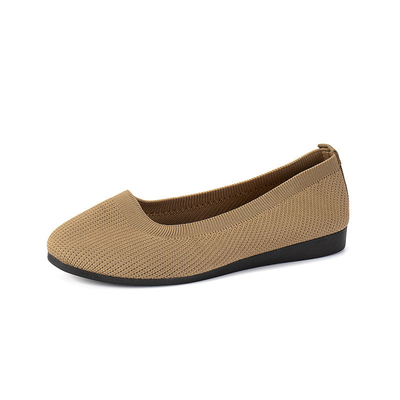 Slip-on skor dam i läderimitation