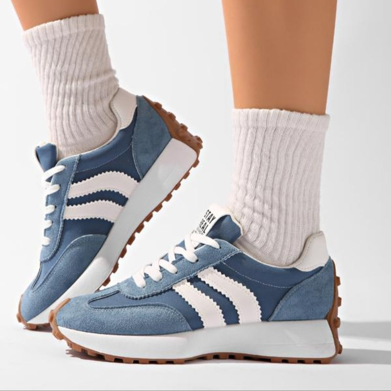 Retro damplatformsneakers med chunky-sula
