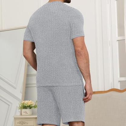 2-delat stretchigt pyjamasset för män (grå)