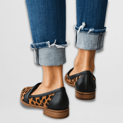 Loafers dam i mockaimitation med dämpad sula