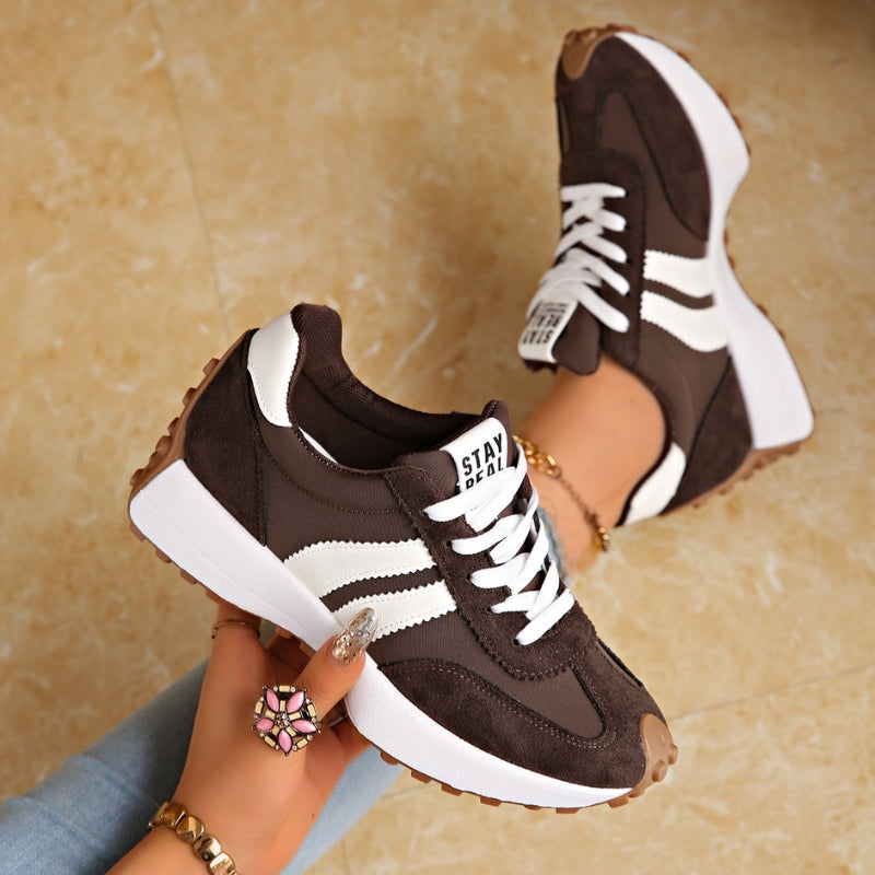 Retro damplatformsneakers med chunky-sula