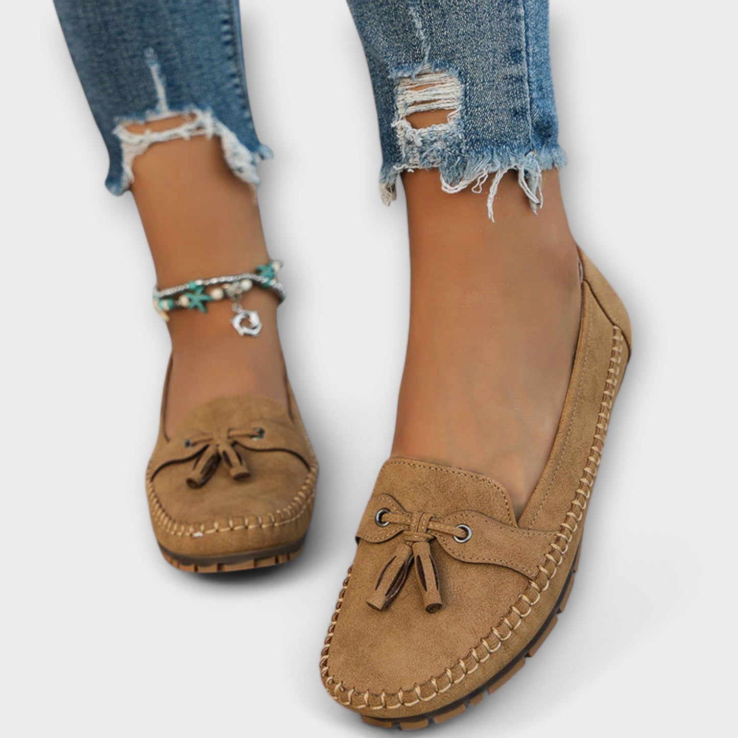 Damloafers med slip-on design