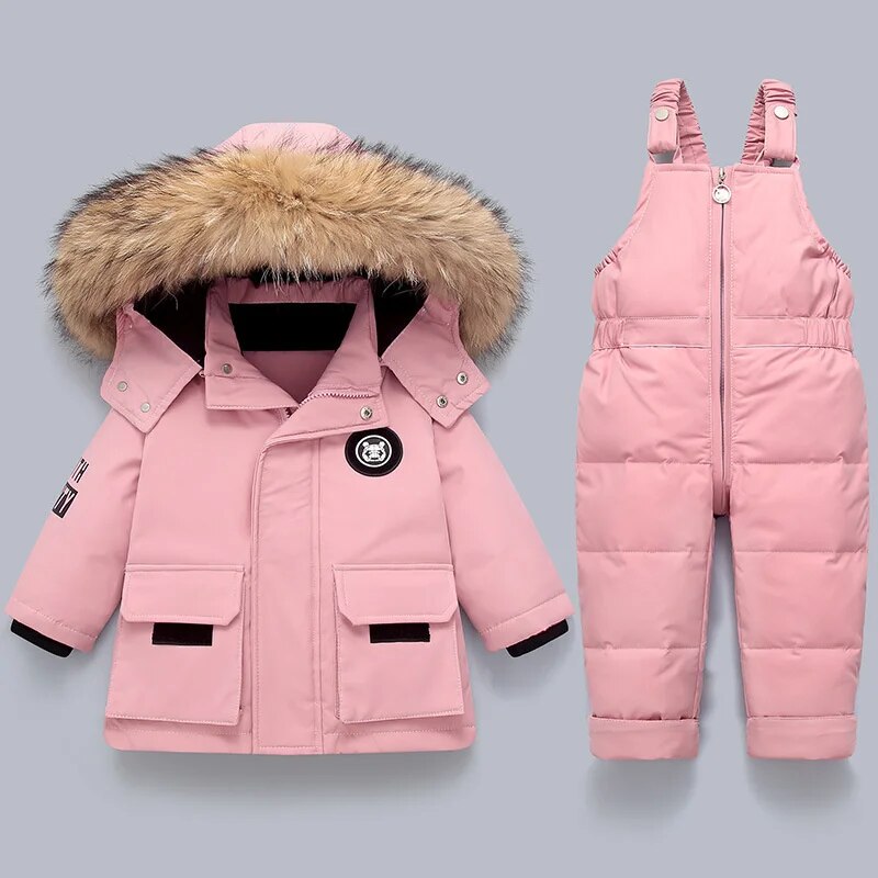 Varmt vinterset för barn – jacka och overall