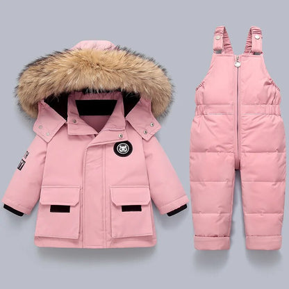 Varmt vinterset för barn – jacka och overall