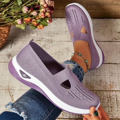 Ortopediska slip-on skor dam i textil – bekväm passform med dämpad innersula