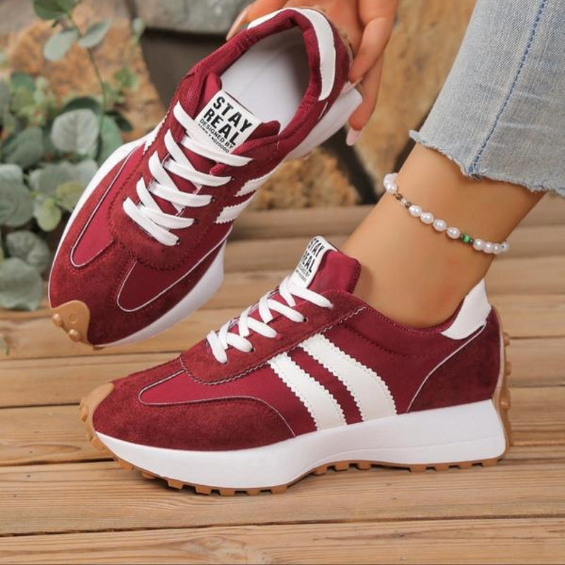 Retro damplatformsneakers med chunky-sula