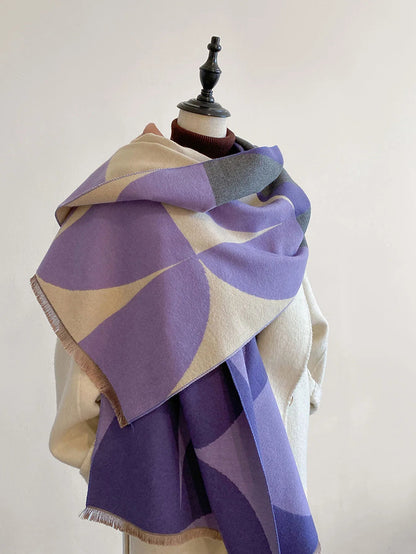 Vändbar scarf dam i akryl