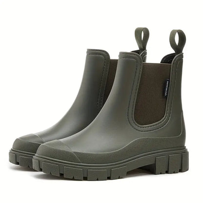 Chelsea boots dam i läderimitation, flera färger