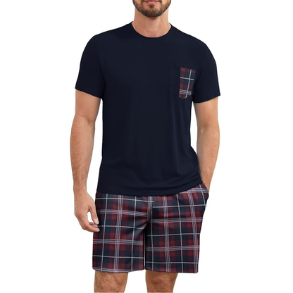Rutig Pyjamasset för Herr