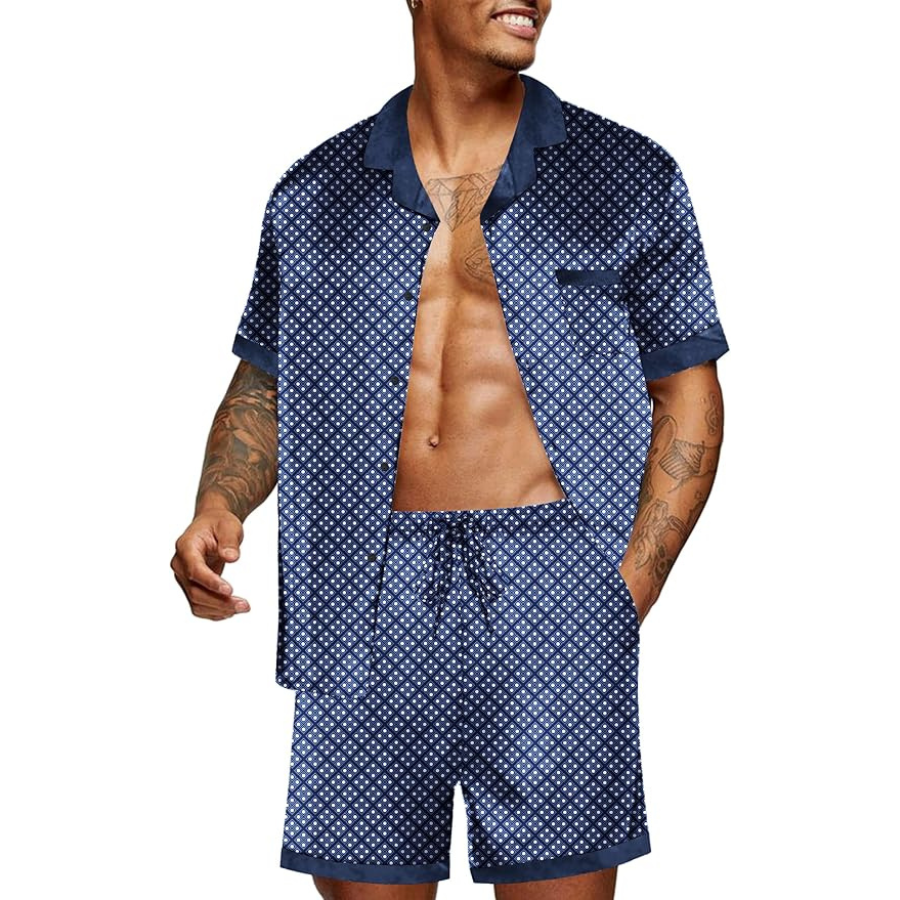 2-delat pyjamasset med knappar