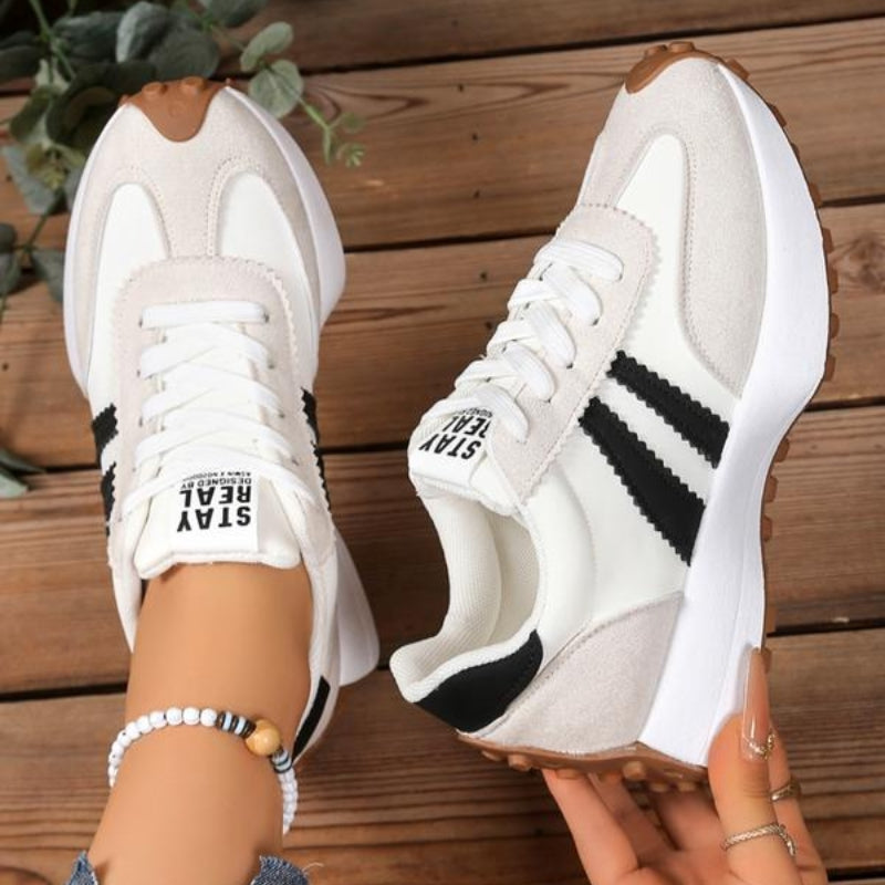 Retro damplatformsneakers med chunky-sula