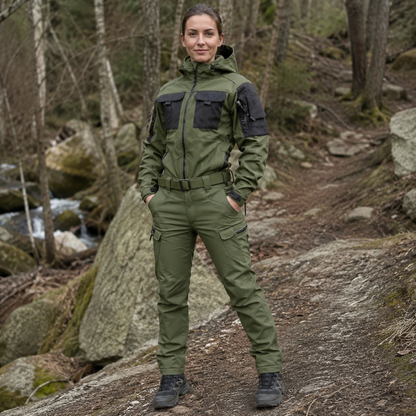 Outdoor-set herr, softshell — vind- och vattentät jacka och byxa