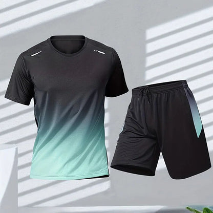 Sportset herr i polyester med färgövergång