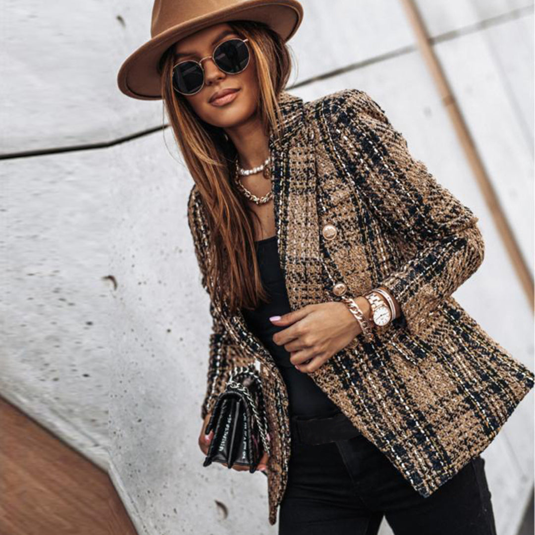 Klassisk blazer dam i polyester