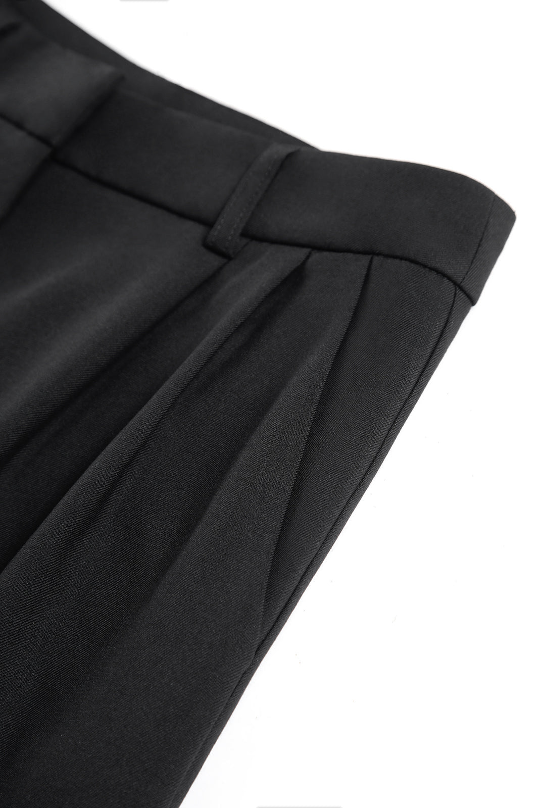 Vida kostymbyxor dam med hög midja i polyester — tailored byxor med pressveck