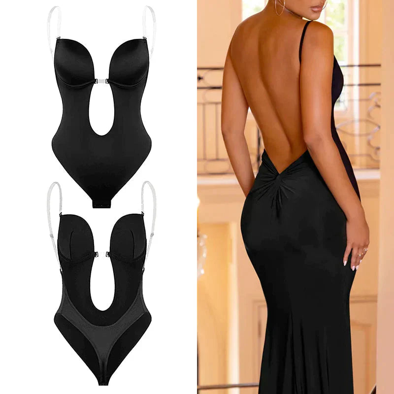 Backless bodyshaper dam med ryggöppning