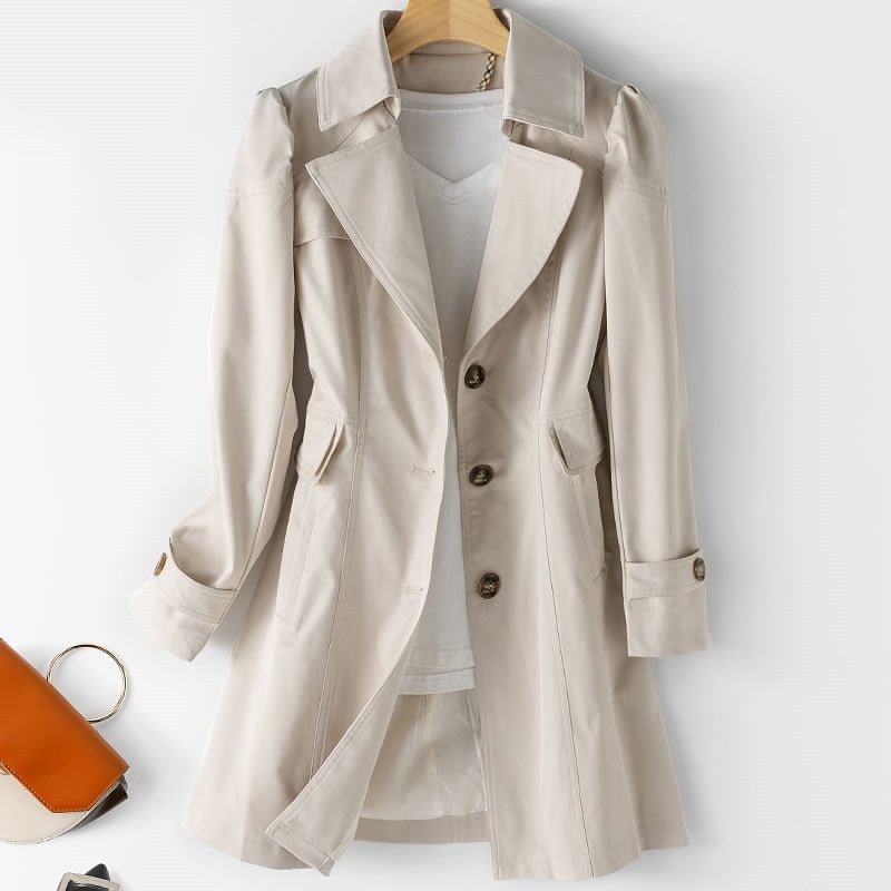 Trenchcoat dam i polyester