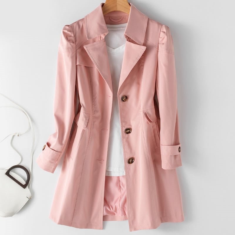 Trenchcoat dam i polyester