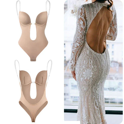 Backless bodyshaper dam med ryggöppning