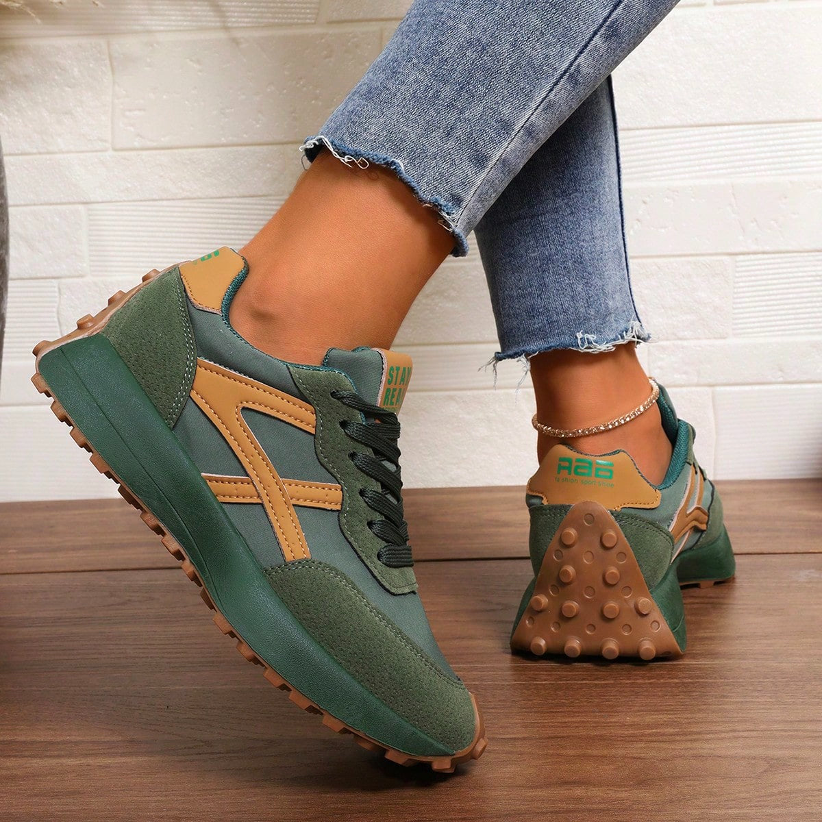 Lätta sneakers dam med dämpad sula
